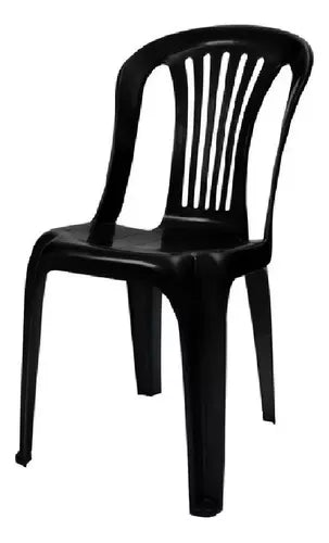 Kit Mesa Monobloco Jr Plásticos com 4 Cadeiras Bistrô Gold - Suporta até 182kg - Cor Preto