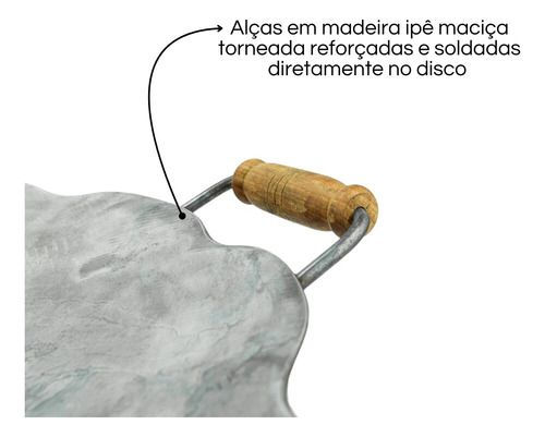 Tacho de Arado 77cm Original Aço Carbono