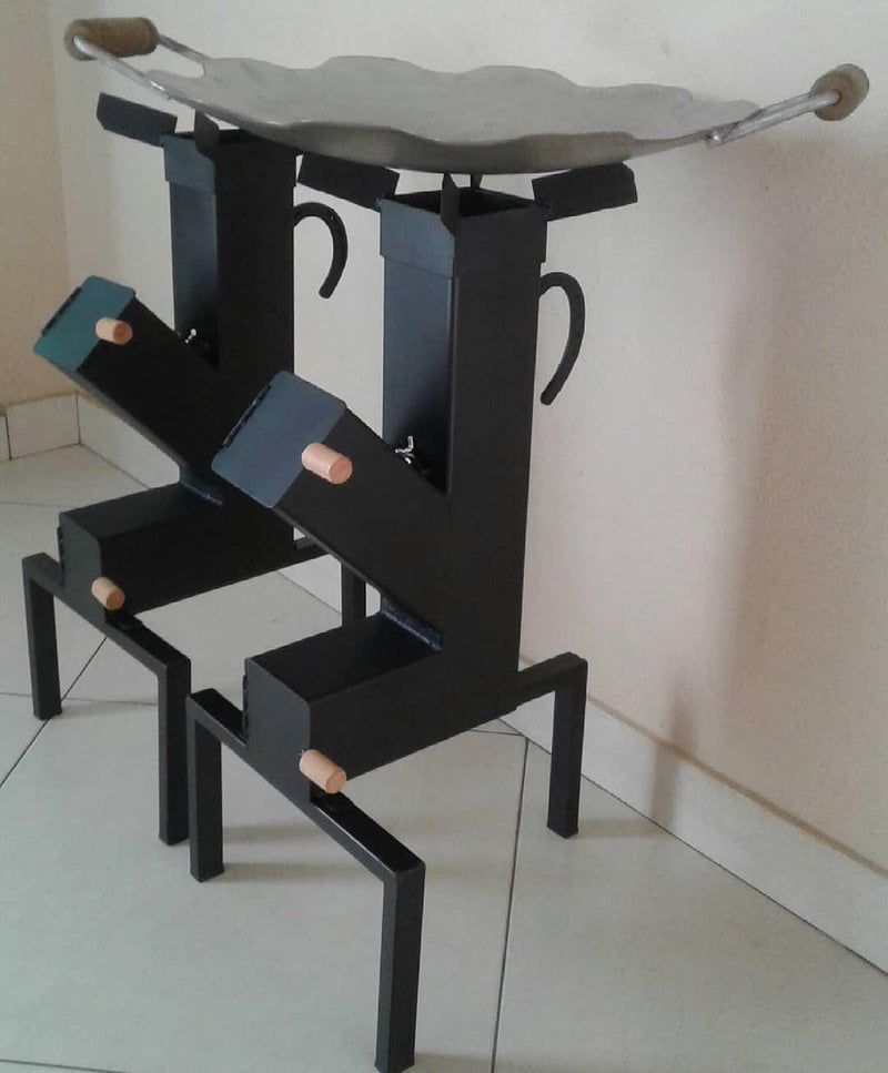 Kit Tacho 77cm + Suporte a Lenha/Carvão