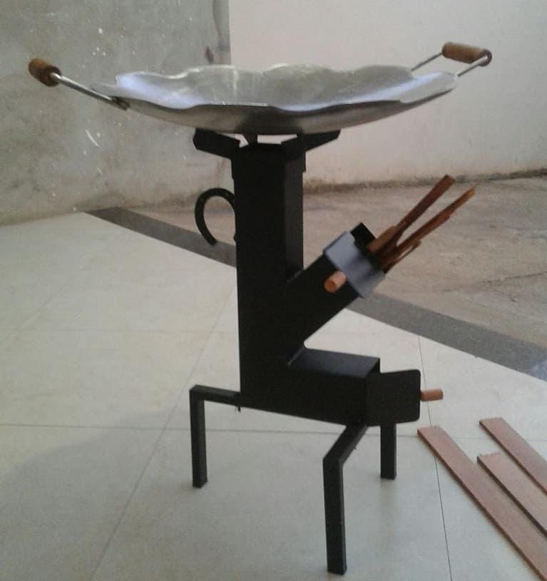 Kit Tacho 77cm + Suporte a Lenha/Carvão