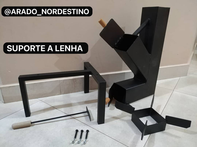 Kit Tacho 77cm + Suporte a Lenha/Carvão