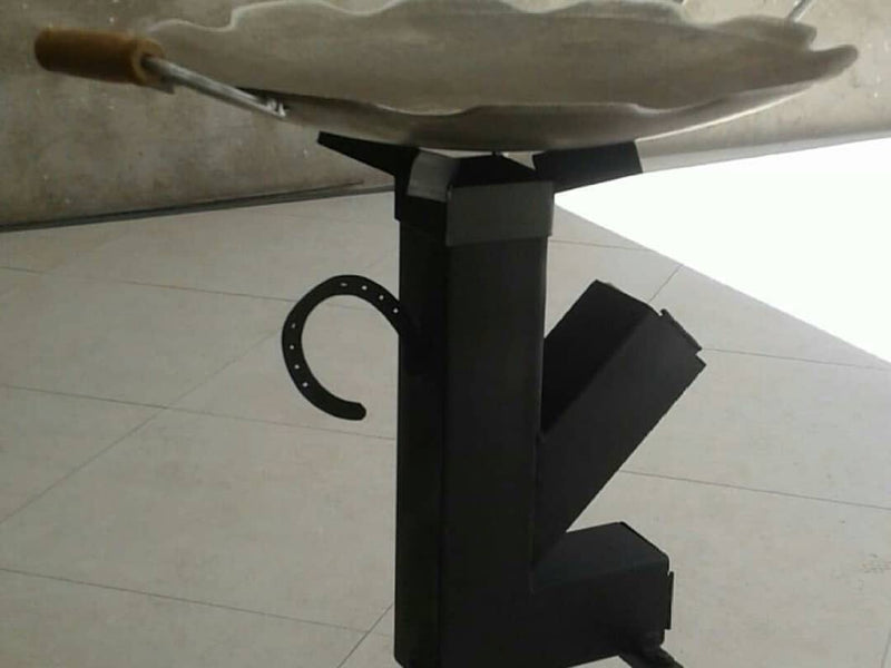 Kit Tacho 77cm + Suporte a Lenha/Carvão