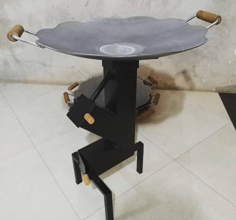 Kit Tacho 80cm + Suporte a Lenha/Carvão