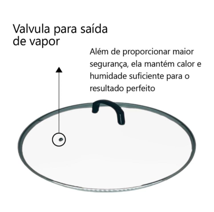 Tampa de Vidro Tacho 80cm