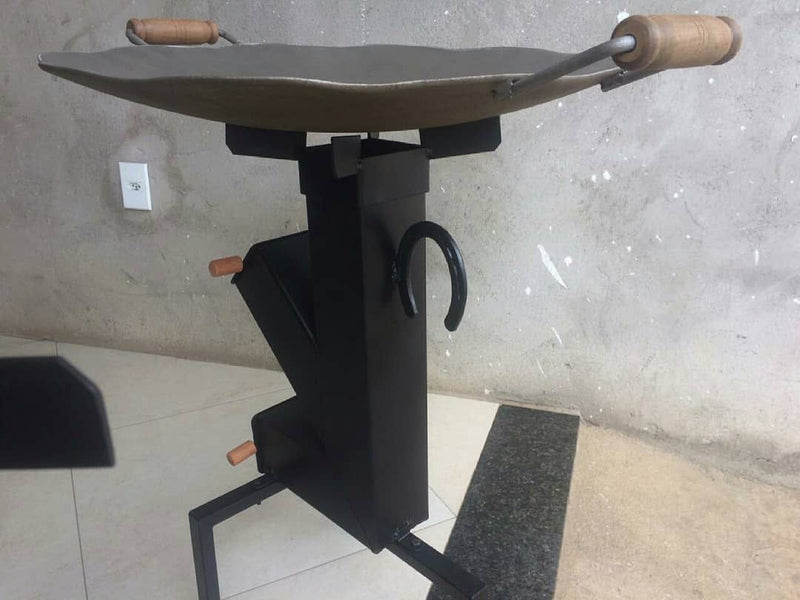 Kit Tacho 77cm + Suporte a Lenha/Carvão